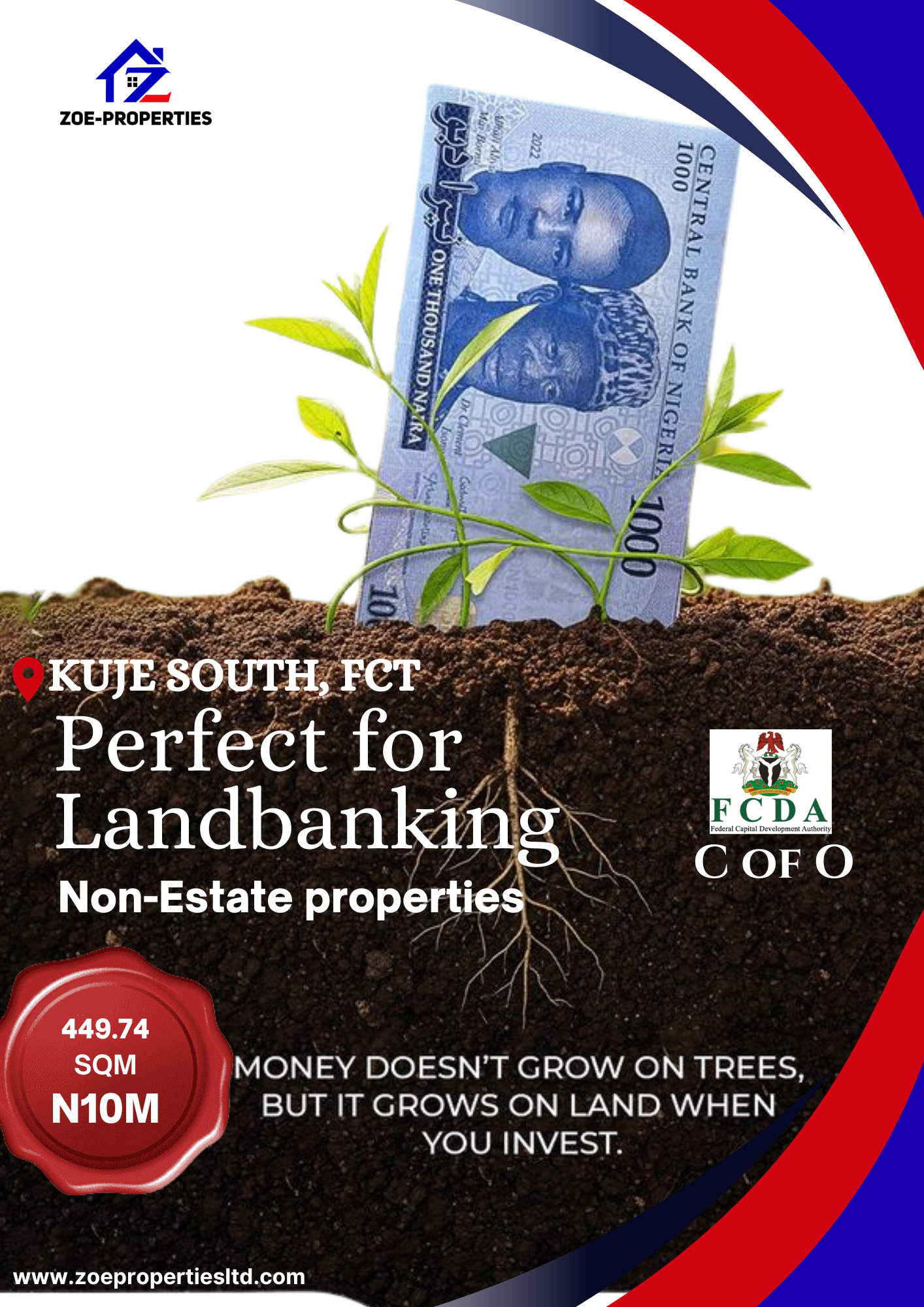 Kuje South — Non-Estate Land offer sheet with plot sizes and prices