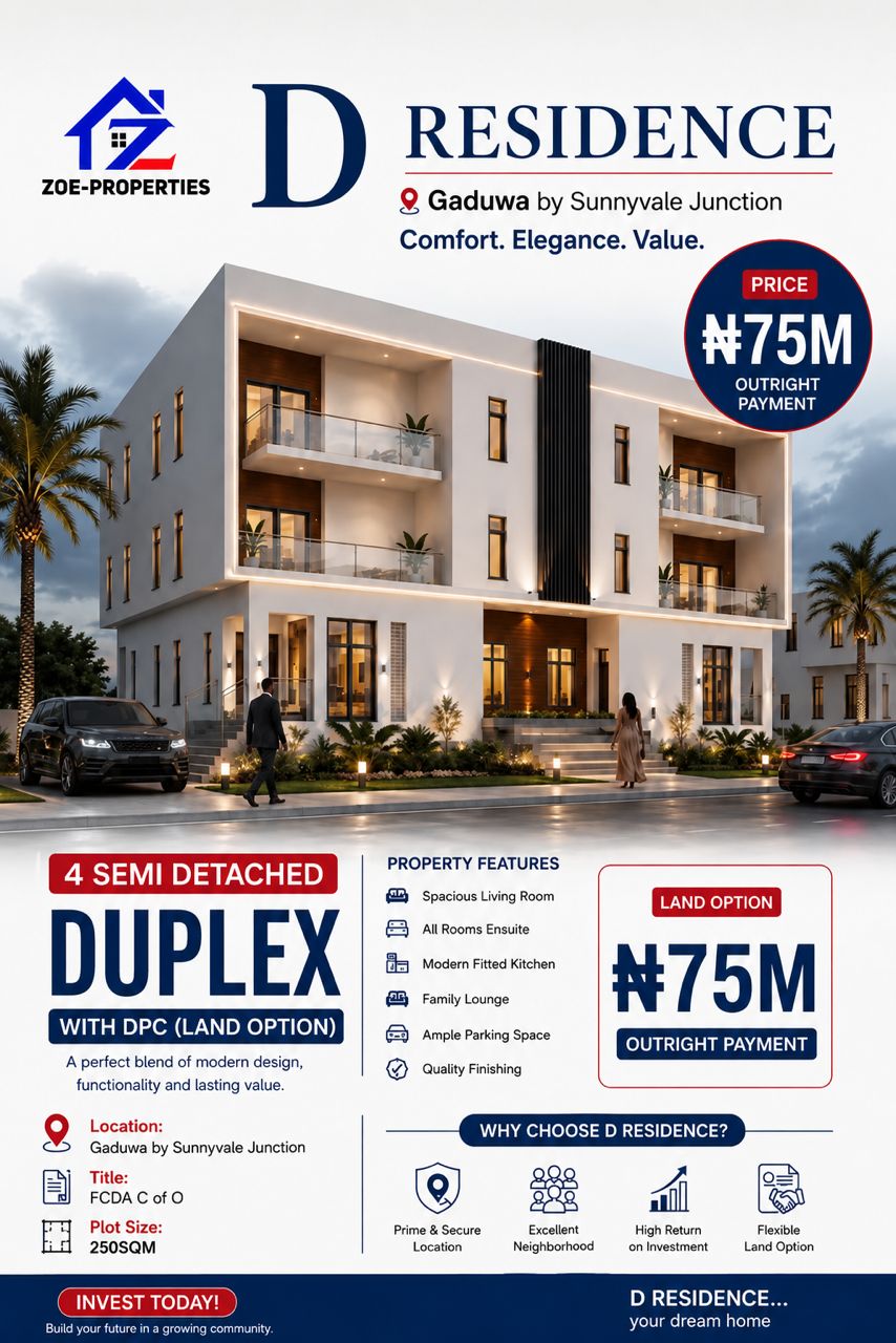 D Residence — Gaduwa offer sheet with plot sizes and prices