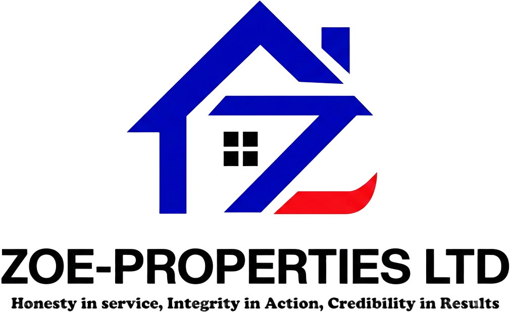 ZOE PROPERTIES LTD logo with tagline